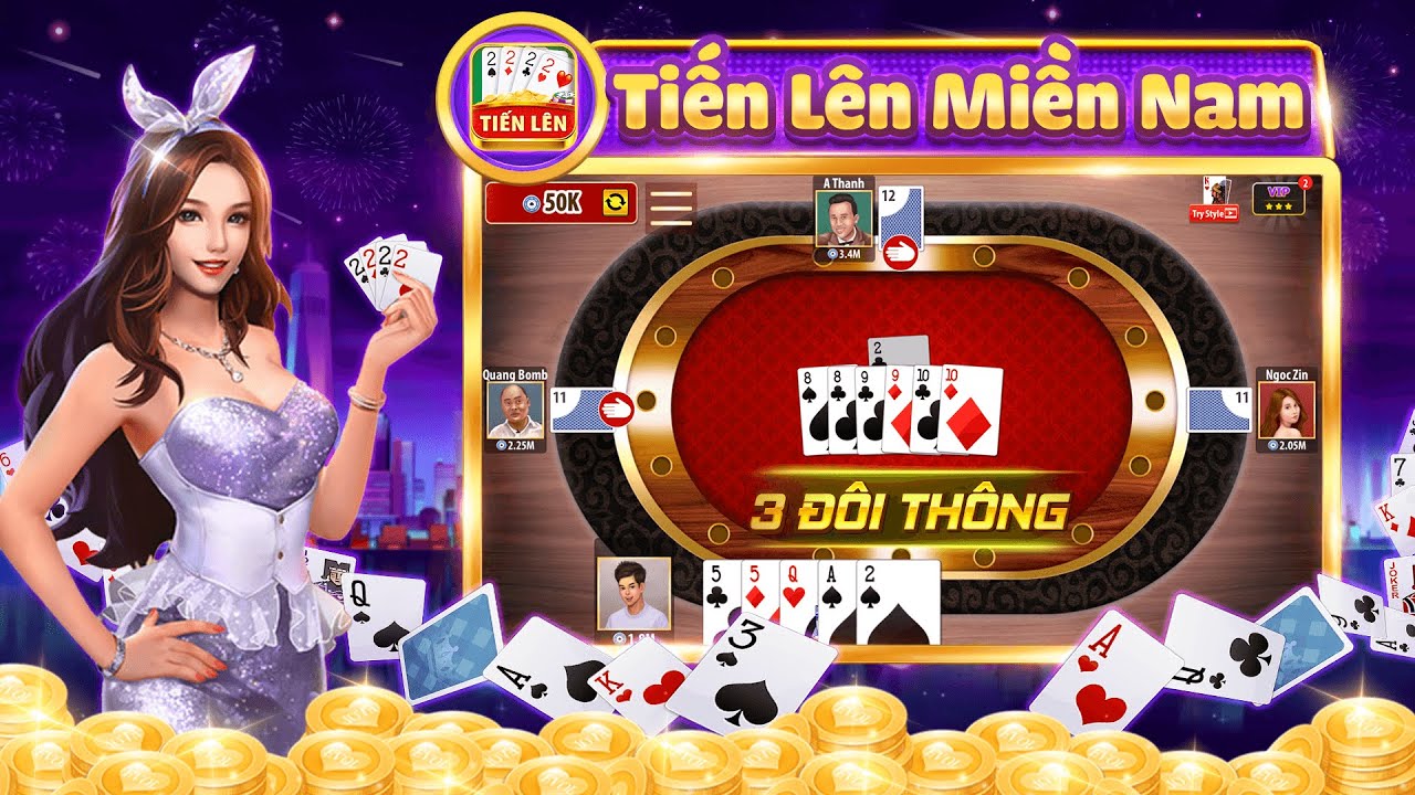 (Game bài tiến lên miền Nam là dạng bài phổ biến)