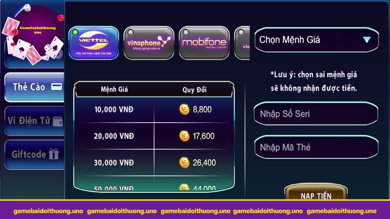 Hãy nhập mệnh giá để gửi tiền vốn