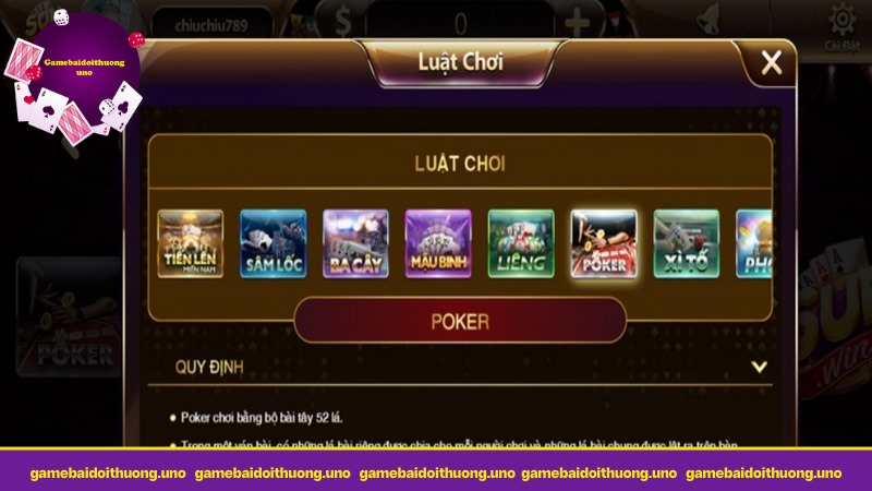 Hướng dẫn luật chơi Poker